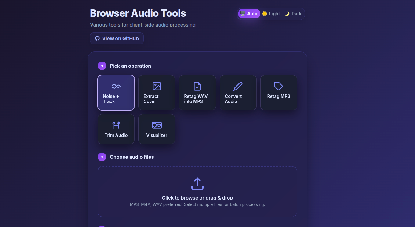 Browser Audio Tools